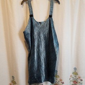 Blue and black animal print nighty lingerie